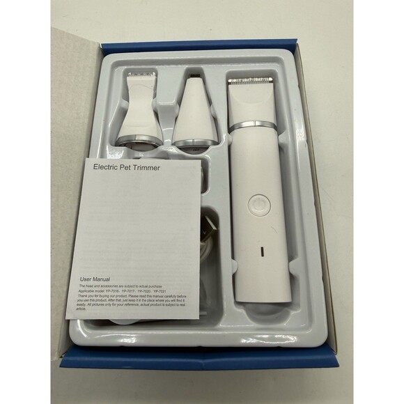 Dog Clippers Grooming Kit Hair Low Noise Paw Trimmer Rechargeable Cordless - Picture 11 of 12